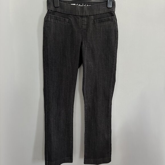 LEE Style Up Pull on Jeans Boot cut Black Size 4 Petite - Picture 1 of 7